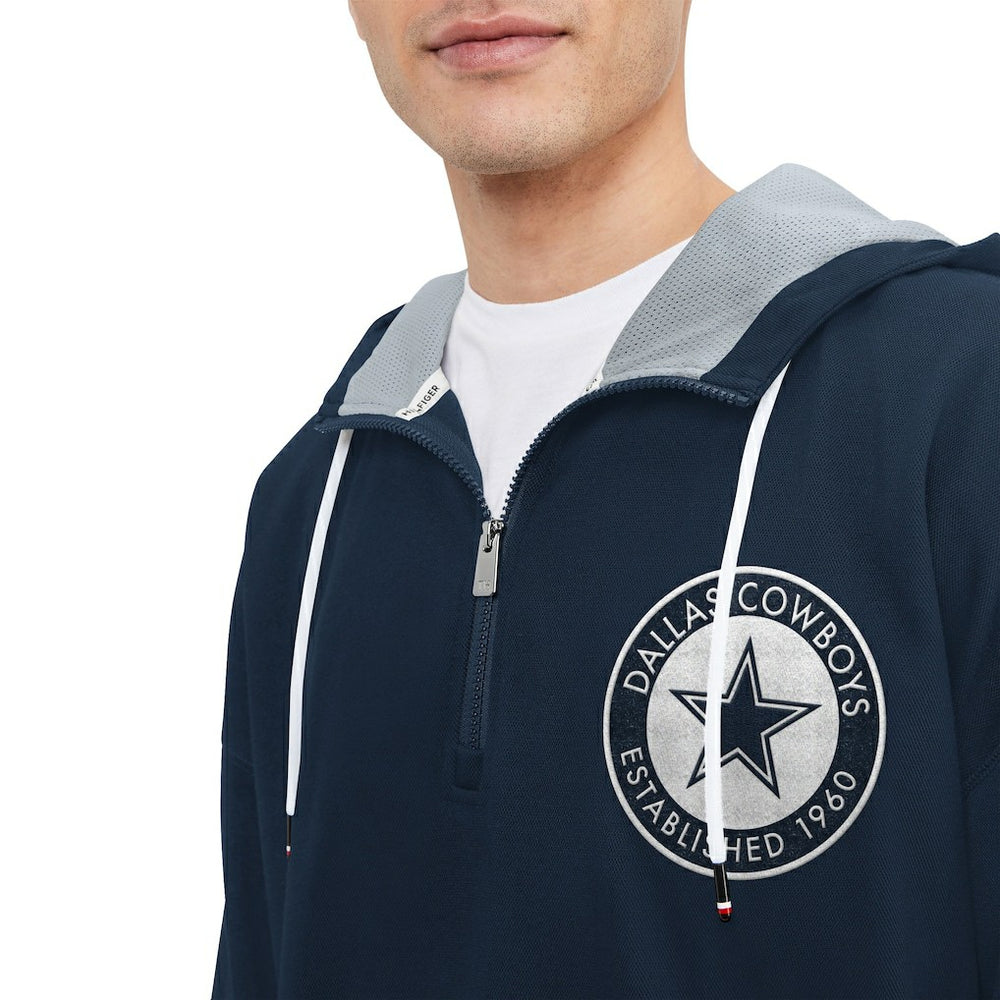Dallas Cowboys Tommy Hilfiger Aaron Quarter-Zip Hoodie - Navy Hoodies