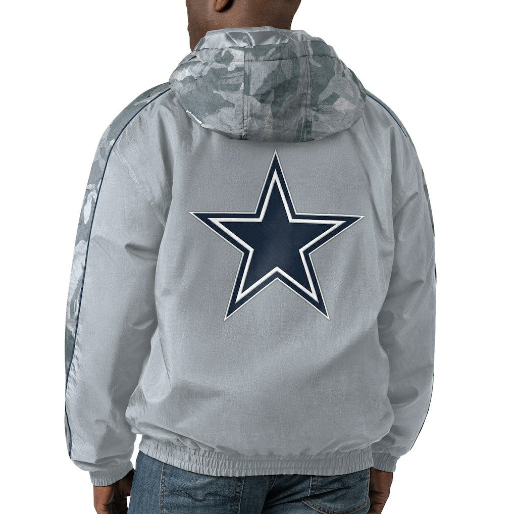 Dallas Cowboys Starter Throwback Thursday Night Lights Hoodie Full-Zip Jacket - Silver Hoodies