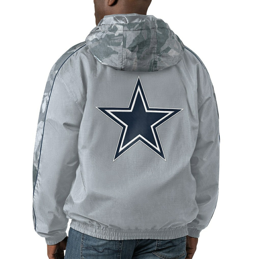 Dallas Cowboys Starter Throwback Thursday Night Lights Hoodie Full-Zip Jacket - Silver Hoodies