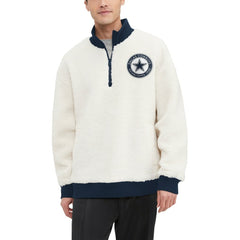 Dallas Cowboys Tommy Hilfiger Jordan Sherpa Quarter-Zip Jacket - White Jackets