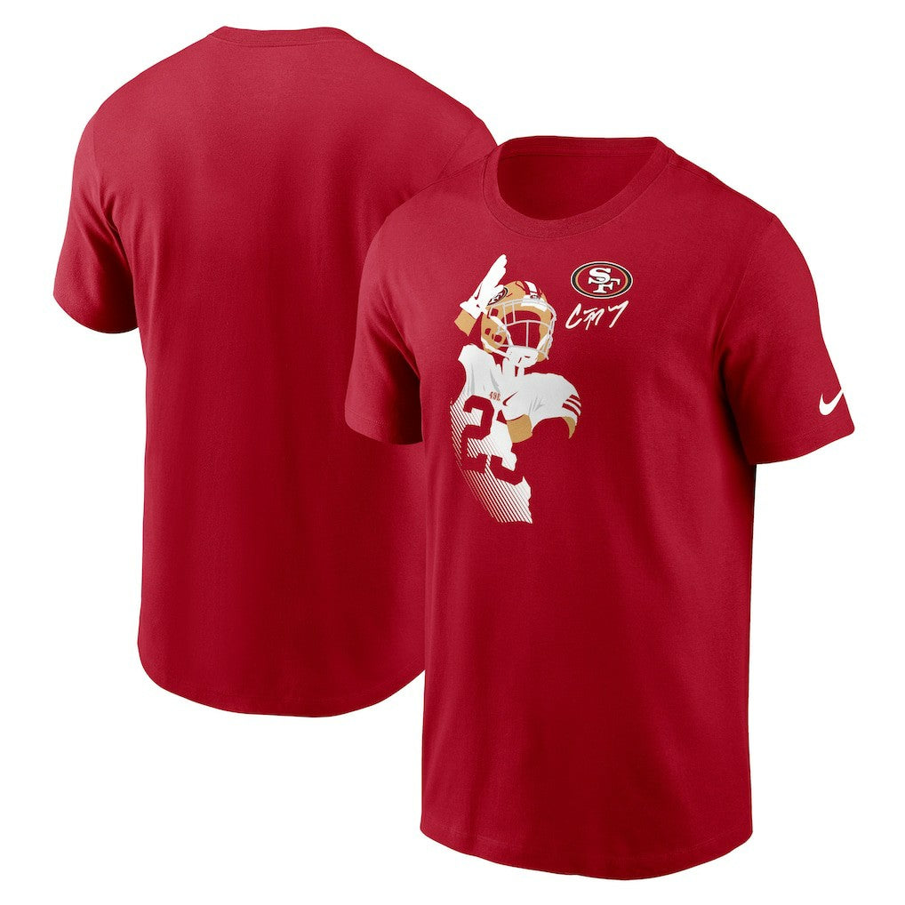 Christian McCaffrey San Francisco 49ers Player Graphic T-Shirt - Scarlet T-shirts