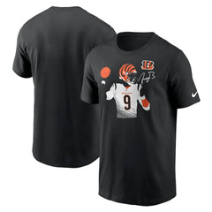 Joe Burrow Cincinnati Bengals Player Graphic T-Shirt - Black T-shirts