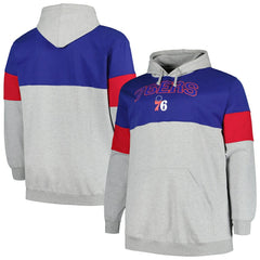 Philadelphia 76ers Big & Tall Pullover Hoodie Royal/Red - Fanatics