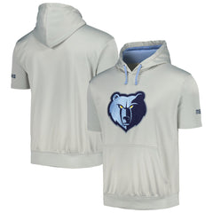 Memphis Grizzlies Short Sleeve Pullover Hoodie Silver/Light Blue - Fanatics