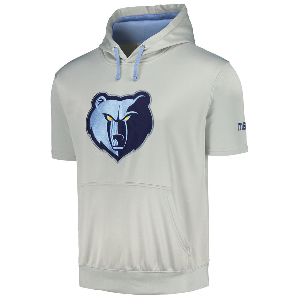 Memphis Grizzlies Short Sleeve Pullover Hoodie Silver/Light Blue - Fanatics