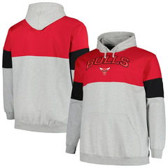 Chicago Bulls Big & Tall Pullover Hoodie Red/Black - Fanatics