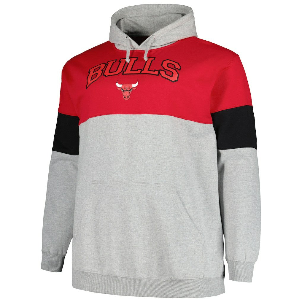 Chicago Bulls Big & Tall Pullover Hoodie Red/Black - Fanatics