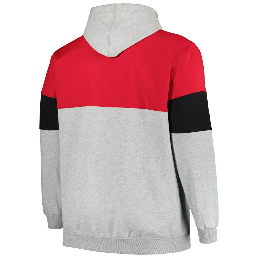 Chicago Bulls Big & Tall Pullover Hoodie Red/Black - Fanatics