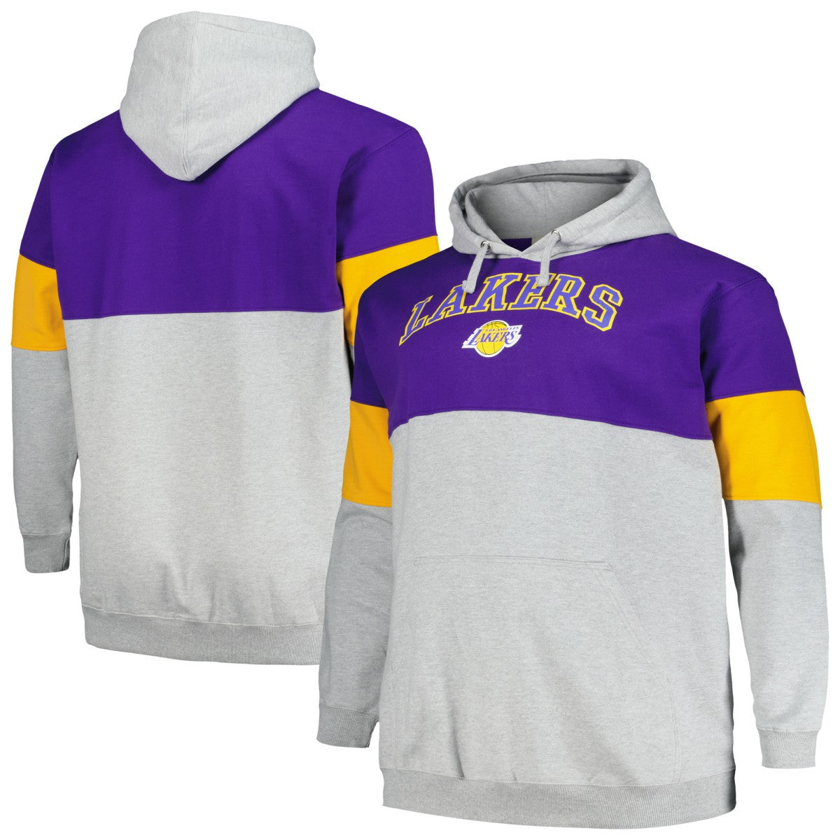 Los Angeles Lakers Big & Tall Pullover Hoodie Purple/Gold - Fanatics