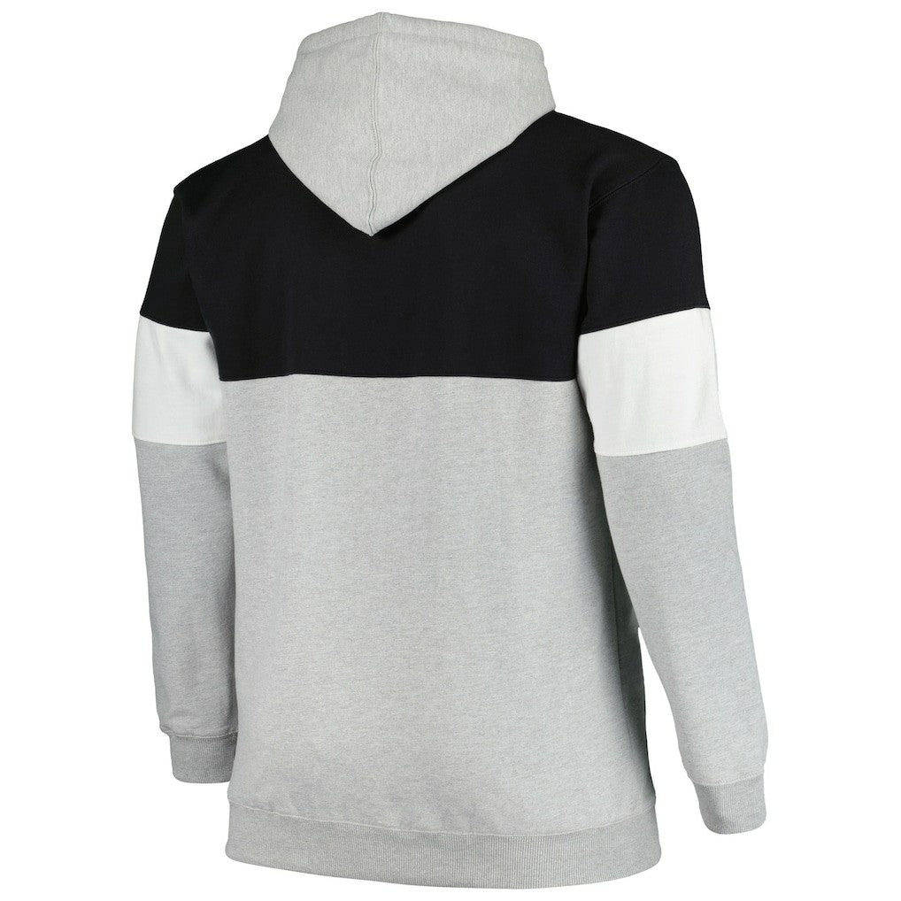 Brooklyn Nets Big & Tall Pullover Hoodie Black/White - Fanatics