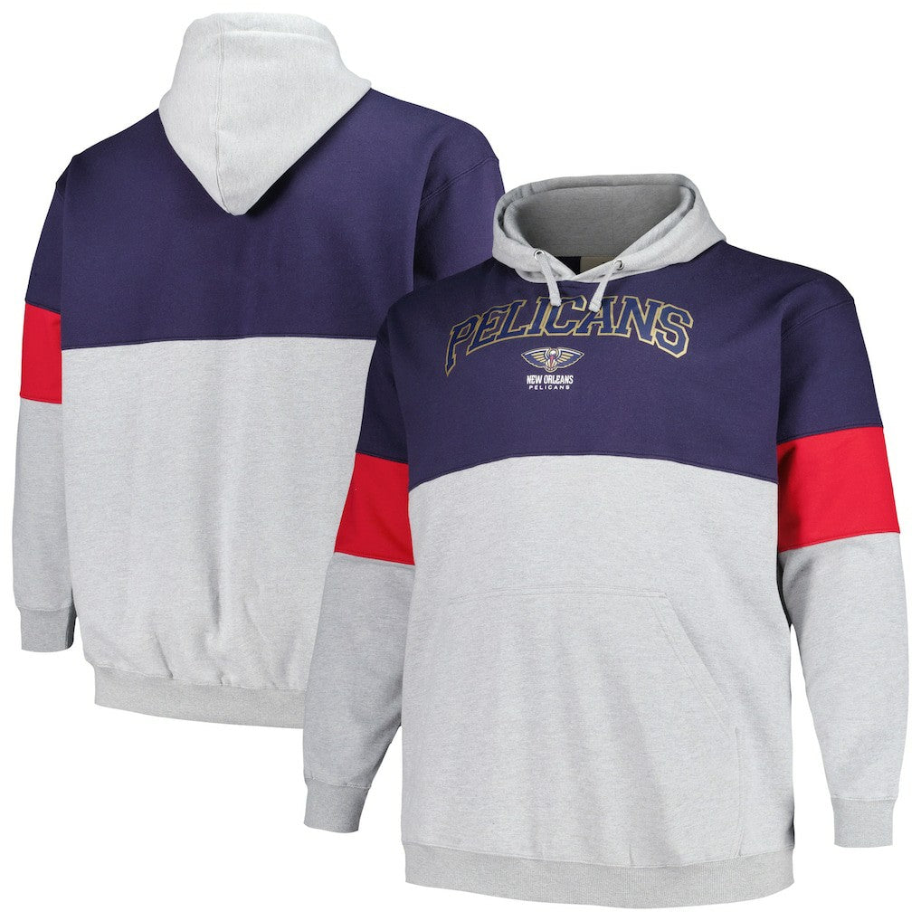New Orleans Pelicans Big & Tall Pullover Hoodie Navy/Red - Fanatics outlet