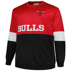 Chicago Bulls Big & Tall Split Pullover Sweatshirt Red/Black - Fanatics