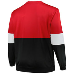 Chicago Bulls Big & Tall Split Pullover Sweatshirt Red/Black - Fanatics