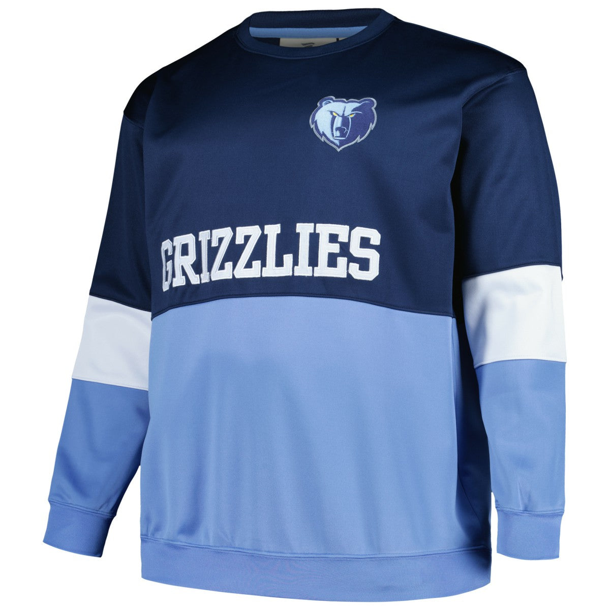 Memphis Grizzlies Big & Tall Split Pullover Sweatshirt Navy/Light Blue - Fanatics