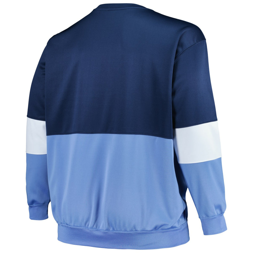 Memphis Grizzlies Big & Tall Split Pullover Sweatshirt Navy/Light Blue - Fanatics