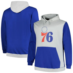 Philadelphia 76ers Big & Tall Primary Arctic Pullover Hoodie Royal/Silver - Fanatics