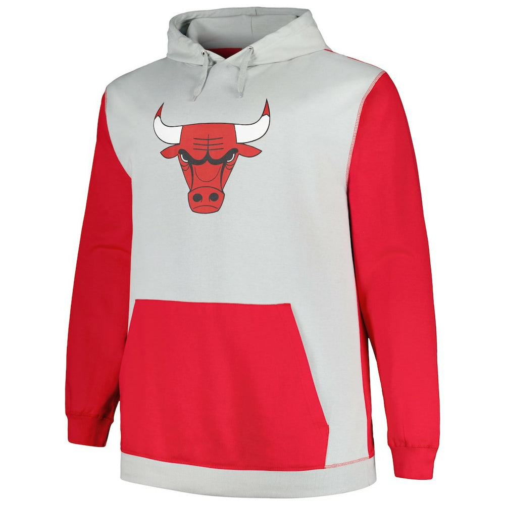 Chicago Bulls Big & Tall Primary Arctic Pullover Hoodie Red/Silver - Fanatics
