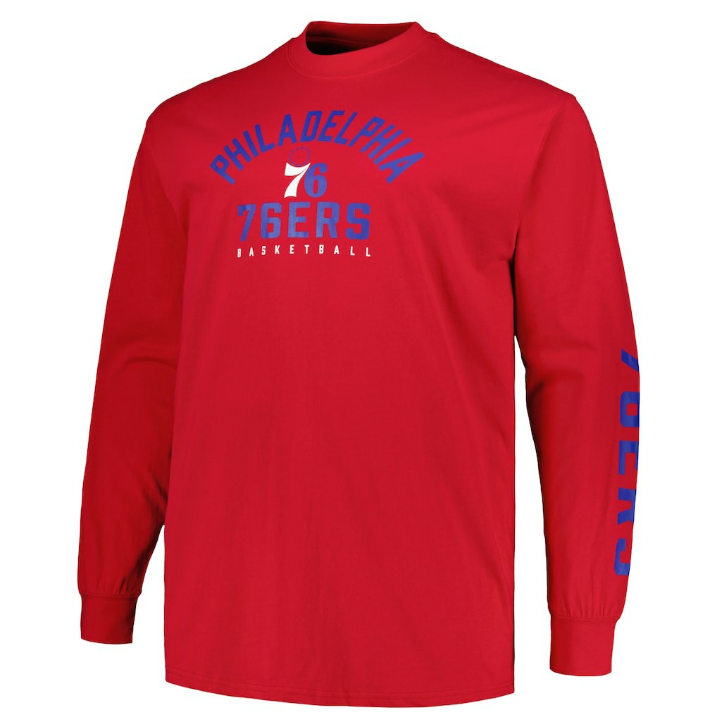 Philadelphia 76ers Big & Tall Short Sleeve & Long Sleeve T-Shirt Set Royal/Red - Fanatics