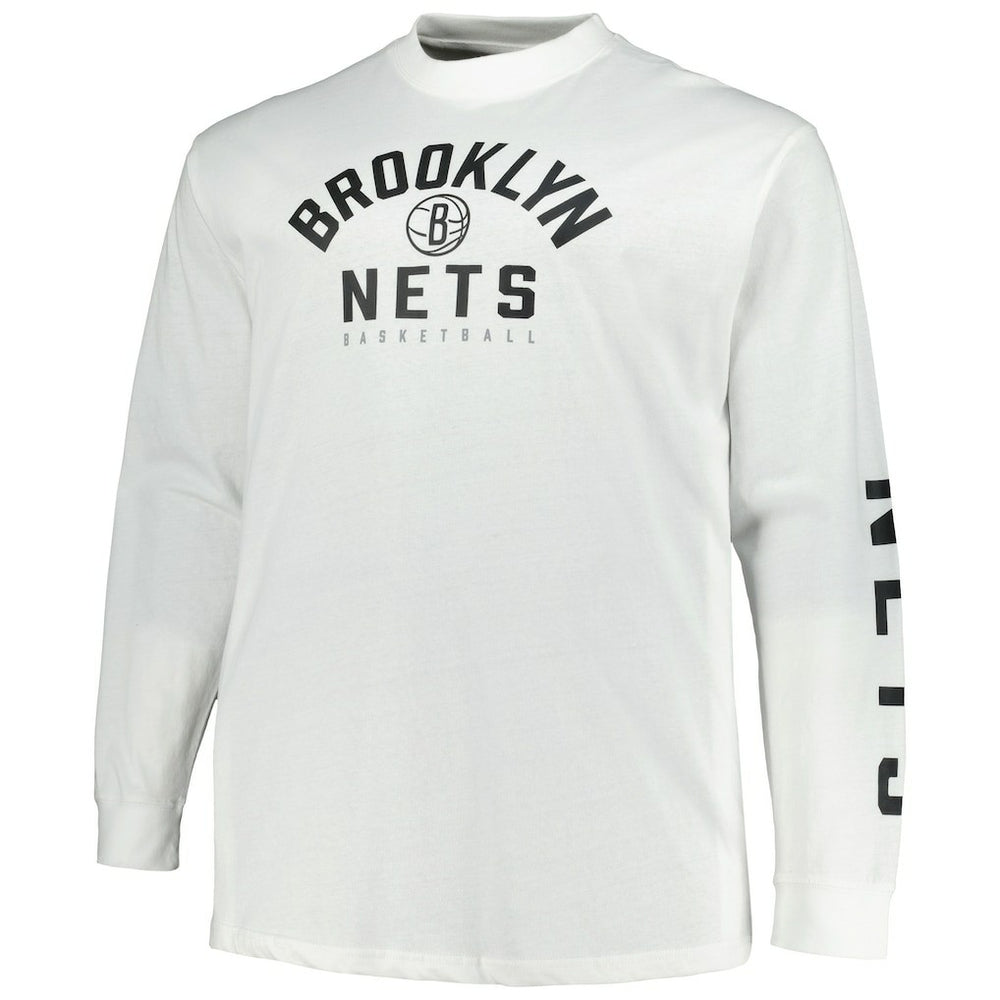 Brooklyn Nets Big & Tall Short Sleeve & Long Sleeve T-Shirt Set Black/White - Fanatics