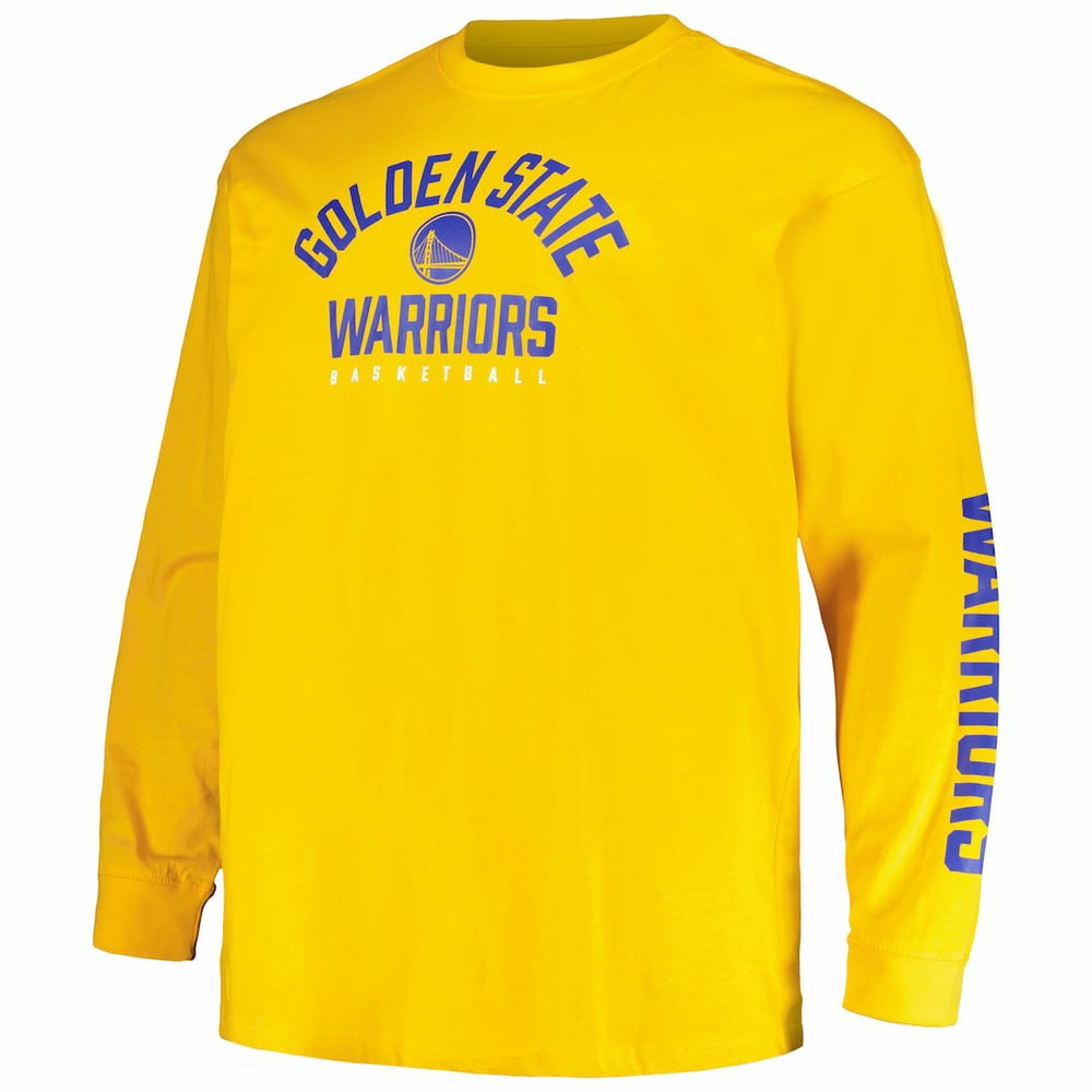 Golden State Warriors Big & Tall Short Sleeve & Long Sleeve T-Shirt Set Royal/Gold - Fanatics