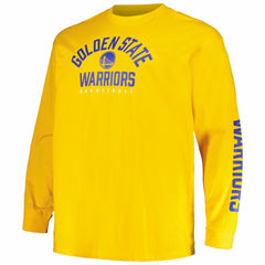 Golden State Warriors Big & Tall Short Sleeve & Long Sleeve T-Shirt Set Royal/Gold - Fanatics