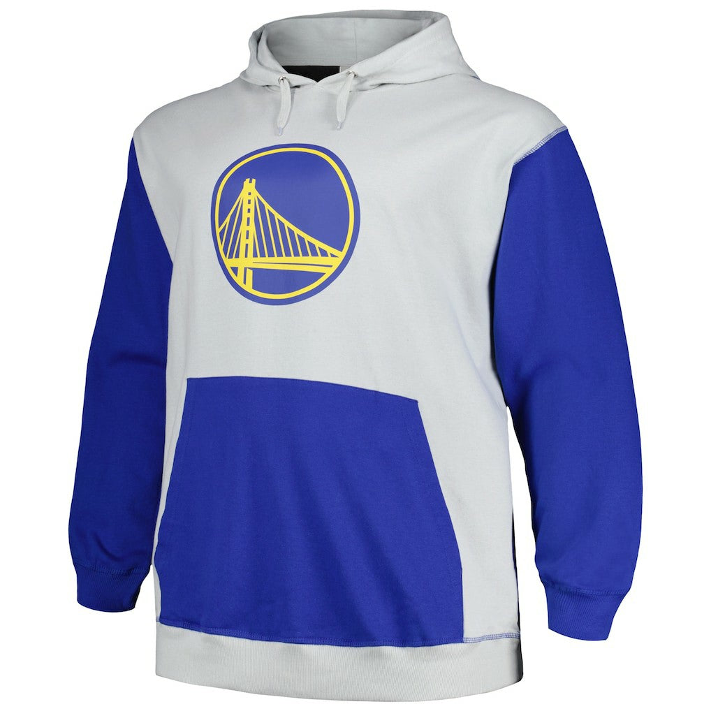 Golden State Warriors Big & Tall Primary Arctic Pullover Hoodie Royal/Silver - Fanatics