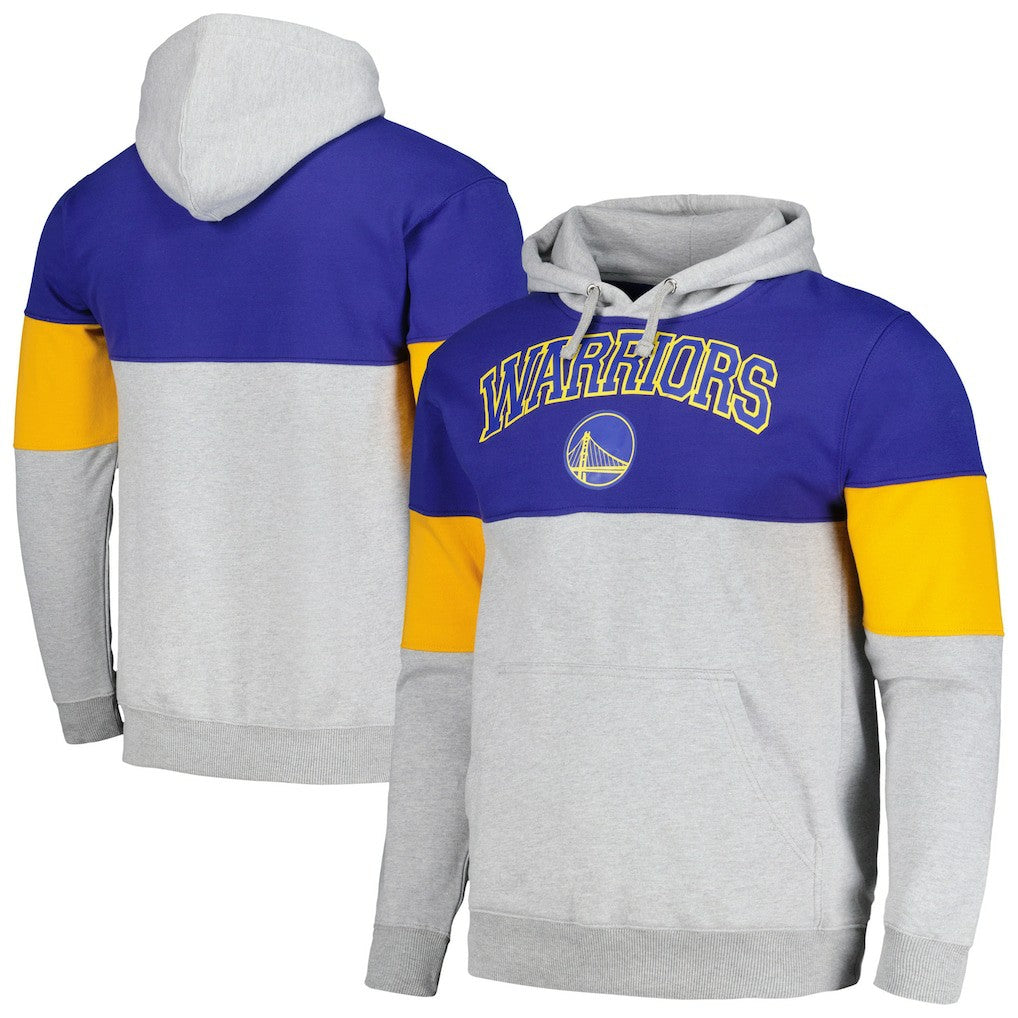 Golden State Warriors Contrast Pieced Pullover Hoodie Royal - Fanatics