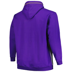 Los Angeles Lakers Big & Tall Contrast Pieced Stitched Full-Zip Hoodie Purple/Heather Gray - Fanatics outlet