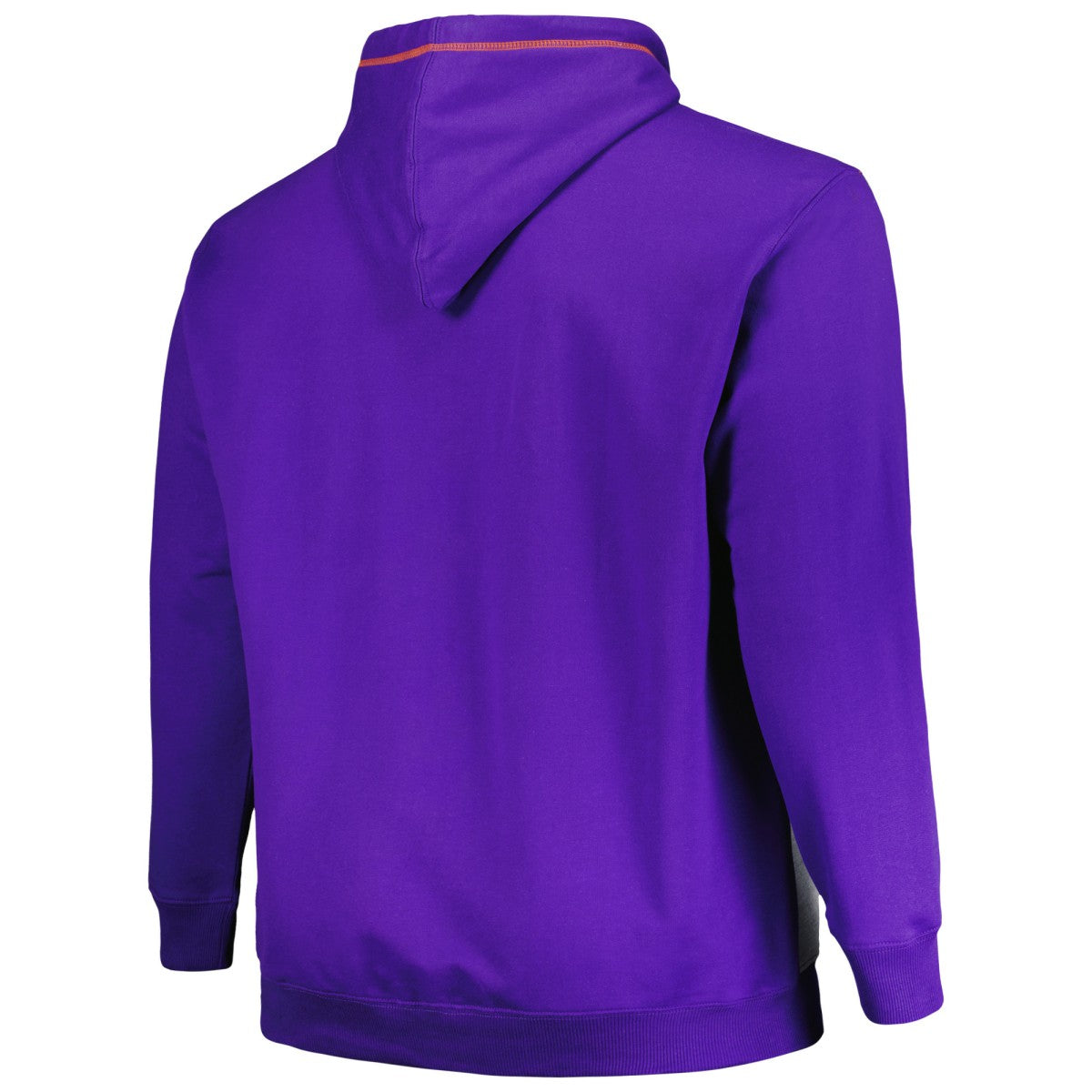 Phoenix Suns Big & Tall Contrast Pieced Stitched Full-Zip Hoodie Purple/Heather Gray - Fanatics