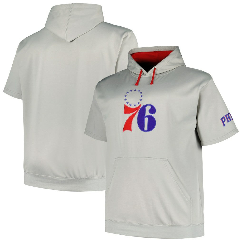 Philadelphia 76ers Big & Tall Logo Pullover Hoodie Silver - Fanatics