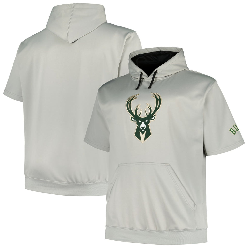 Milwaukee Bucks Big & Tall Logo Pullover Hoodie Silver - Fanatics