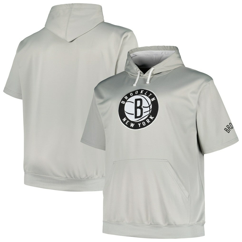 Brooklyn Nets Big & Tall Logo Pullover Hoodie Silver - Fanatics