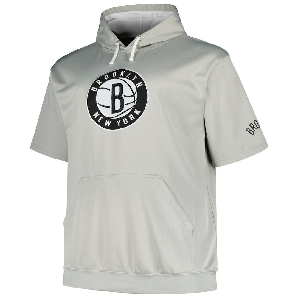 Brooklyn Nets Big & Tall Logo Pullover Hoodie Silver - Fanatics