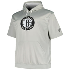 Brooklyn Nets Big & Tall Logo Pullover Hoodie Silver - Fanatics