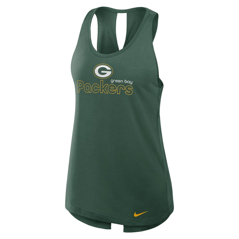 Green Bay Packers Women's Plus Size Performance Tank Top - Green Tops