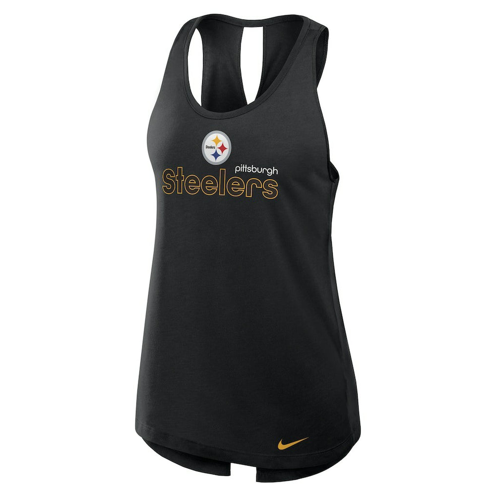 Pittsburgh Steelers Women's Plus Size Performance Tank Top - Black Tops