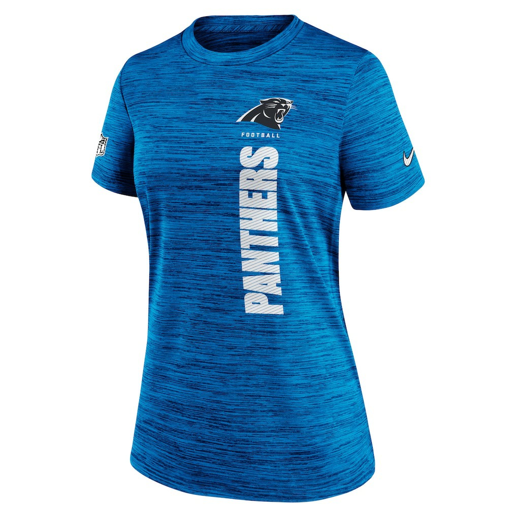 Carolina Panthers Women's Sideline Velocity Dri-FIT T-Shirt - Blue T-shirts