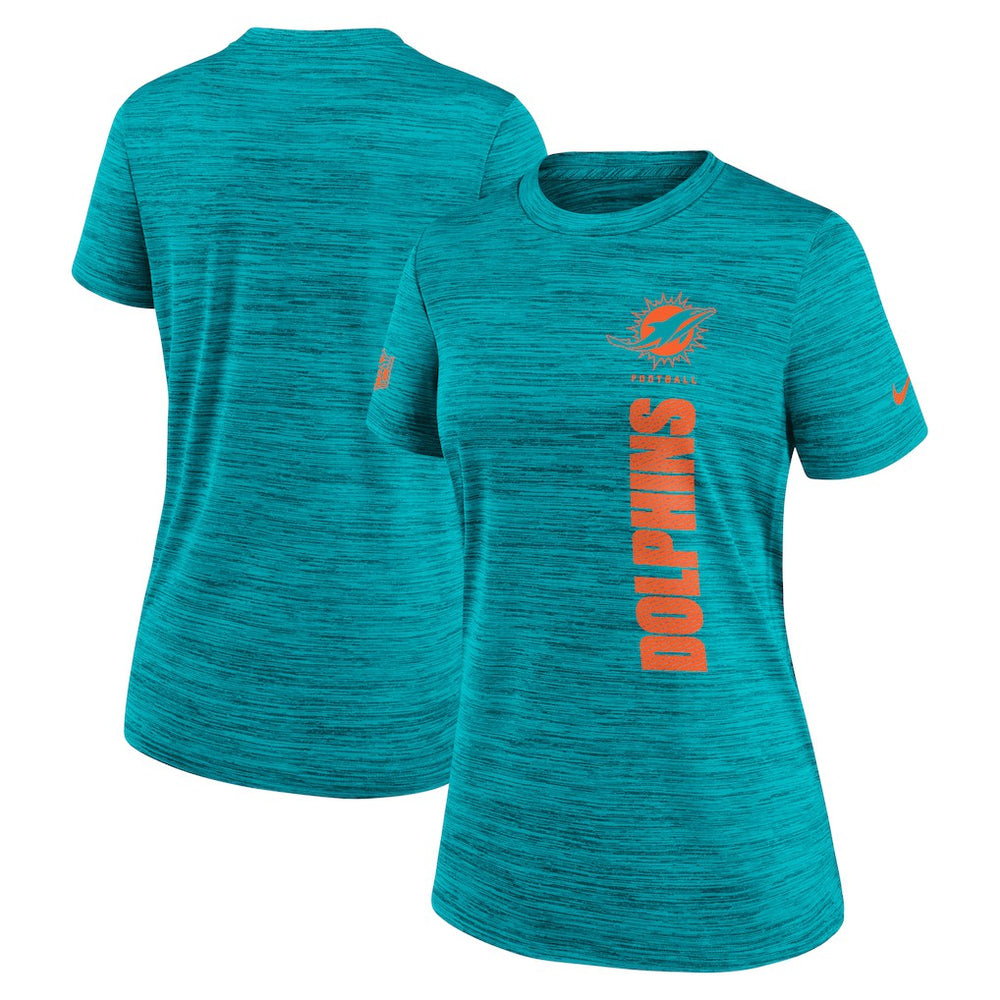 Miami Dolphins Women's Sideline Velocity Dri-FIT T-Shirt - Aqua T-shirts