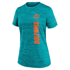 Miami Dolphins Women's Sideline Velocity Dri-FIT T-Shirt - Aqua T-shirts