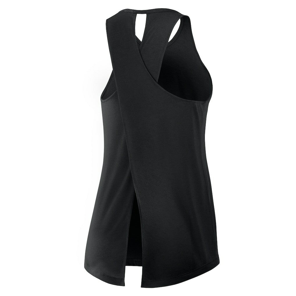 Cincinnati Bengals Women's Open-Back Crisscross Dri-FIT Tank Top - Black Tops