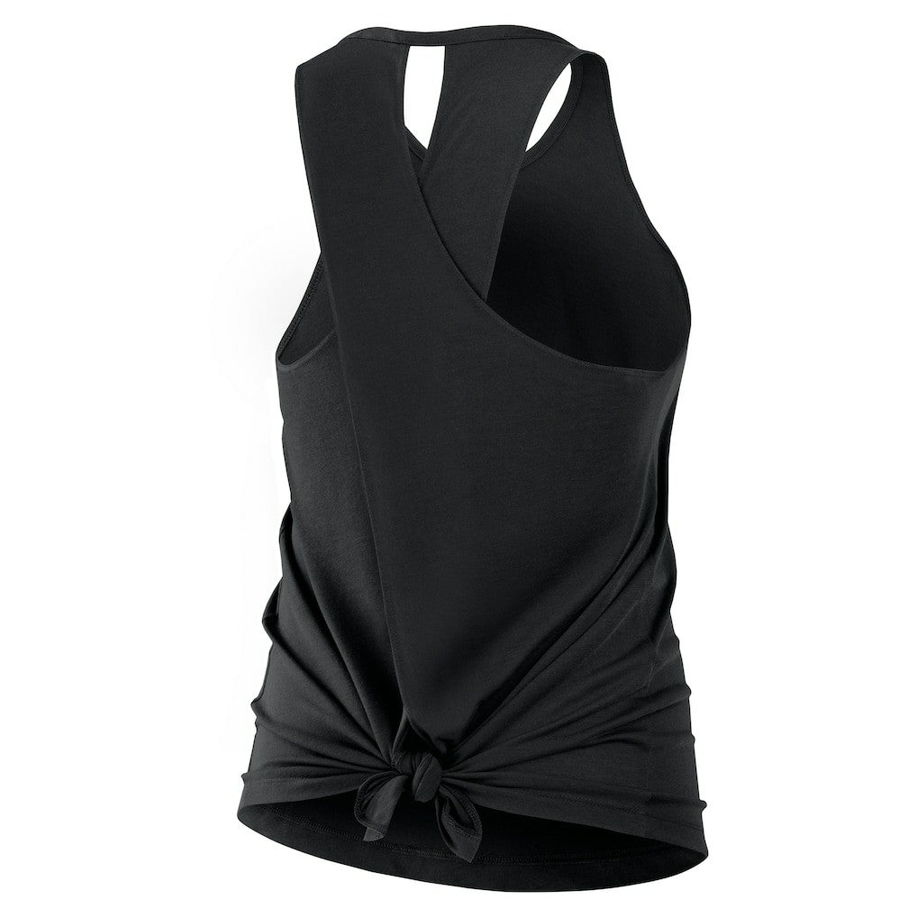 Cincinnati Bengals Women's Open-Back Crisscross Dri-FIT Tank Top - Black Tops