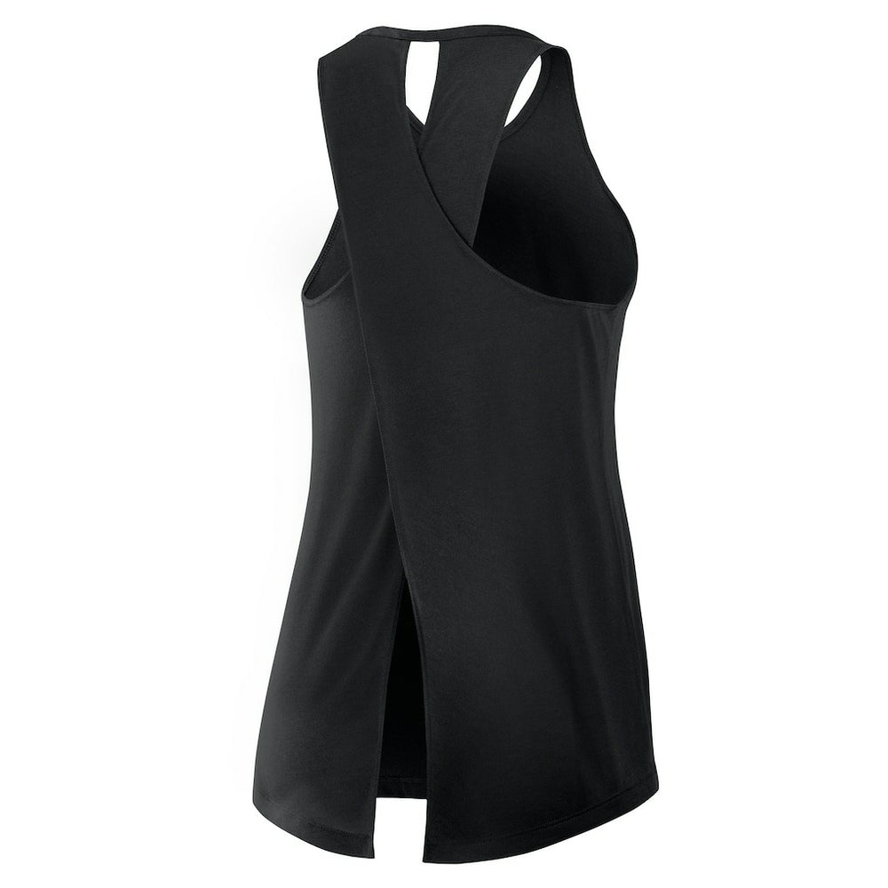 Jacksonville Jaguars Women's Open-Back Crisscross Dri-FIT Tank Top - Black Tops