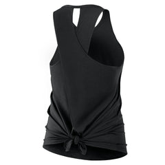 Las Vegas Raiders Women's Open-Back Crisscross Dri-FIT Tank Top - Black Tops