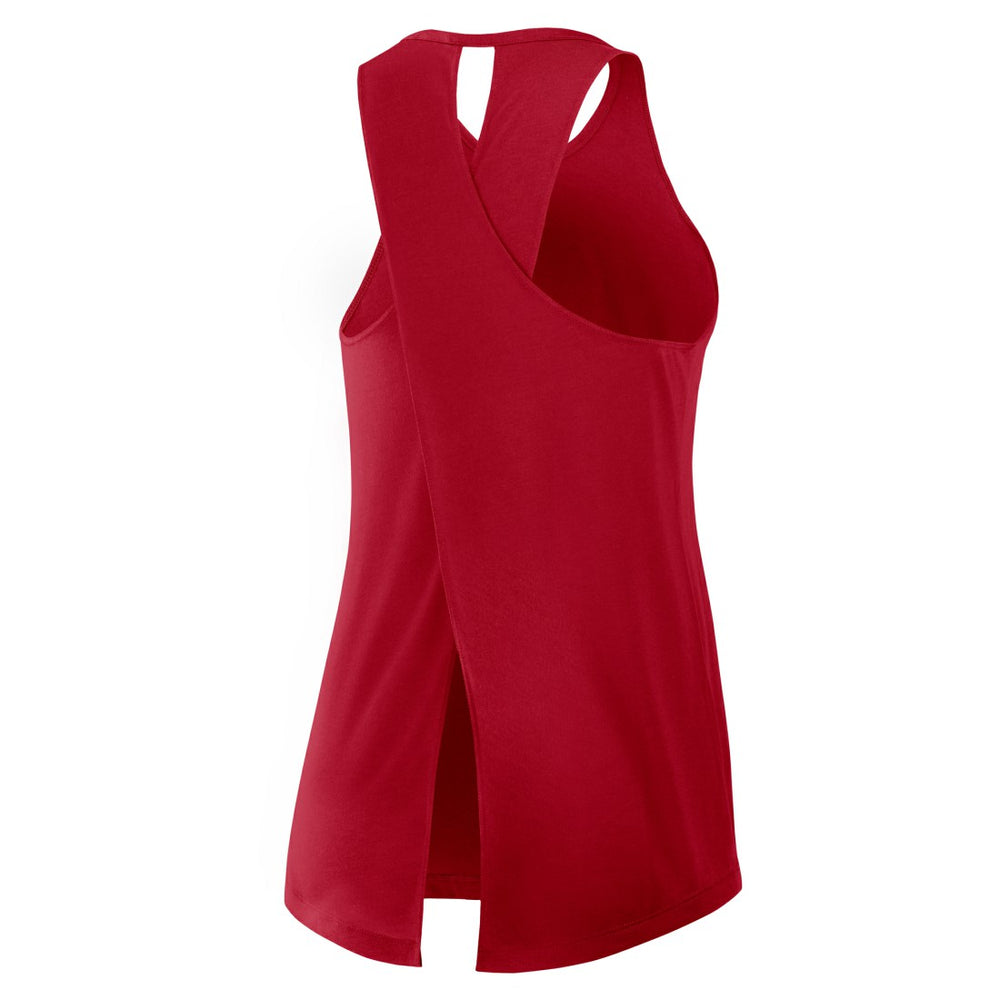 Tampa Bay Buccaneers Women's Open-Back Crisscross Dri-FIT Tank Top - Red Tops