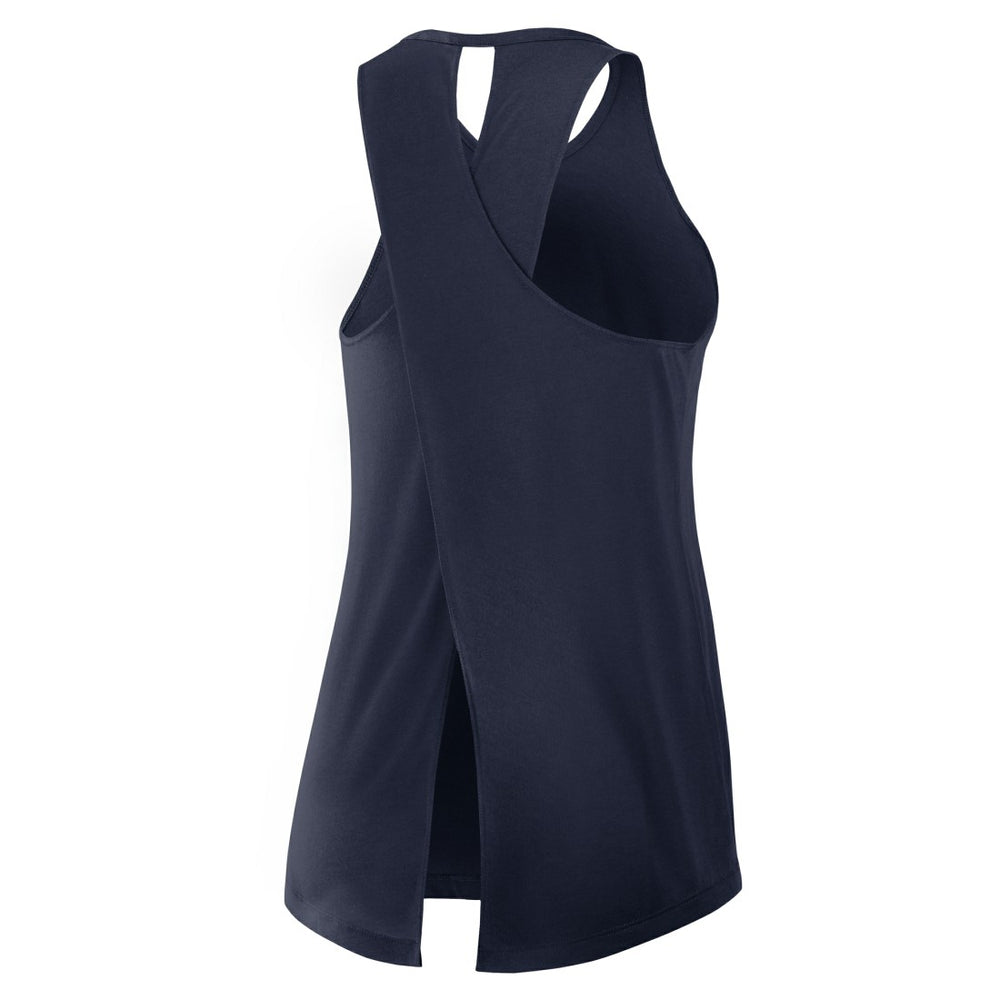 Tennessee Titans Women's Open-Back Crisscross Dri-FIT Tank Top - Navy Tops