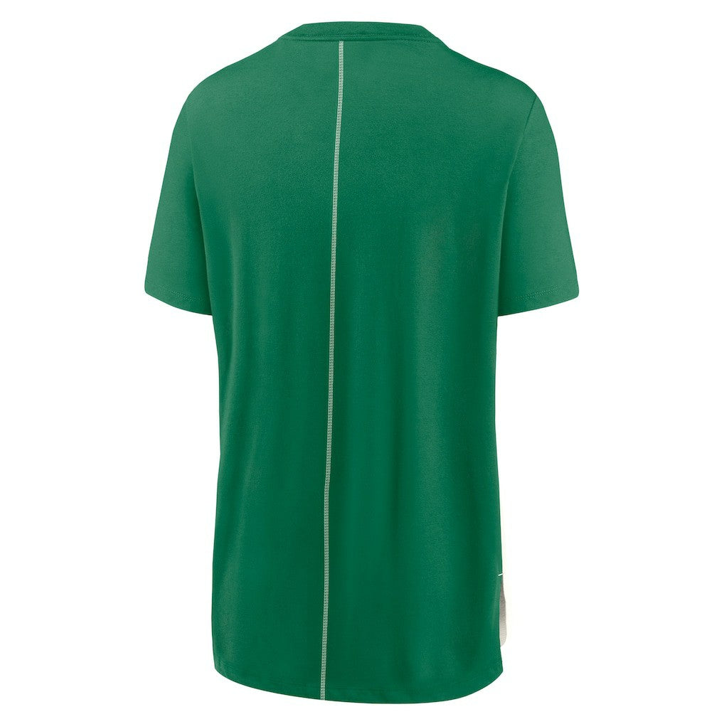 New York Jets Women's Wordmark Tri-Blend T-Shirt - Cream/Kelly Green T-shirts