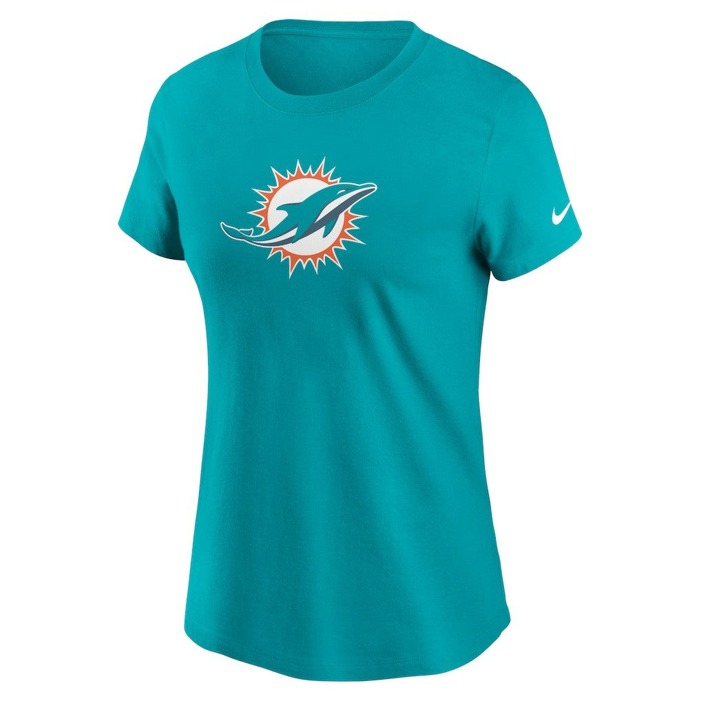 Miami Dolphins Women's Primary Logo T-Shirt - Aqua T-shirts