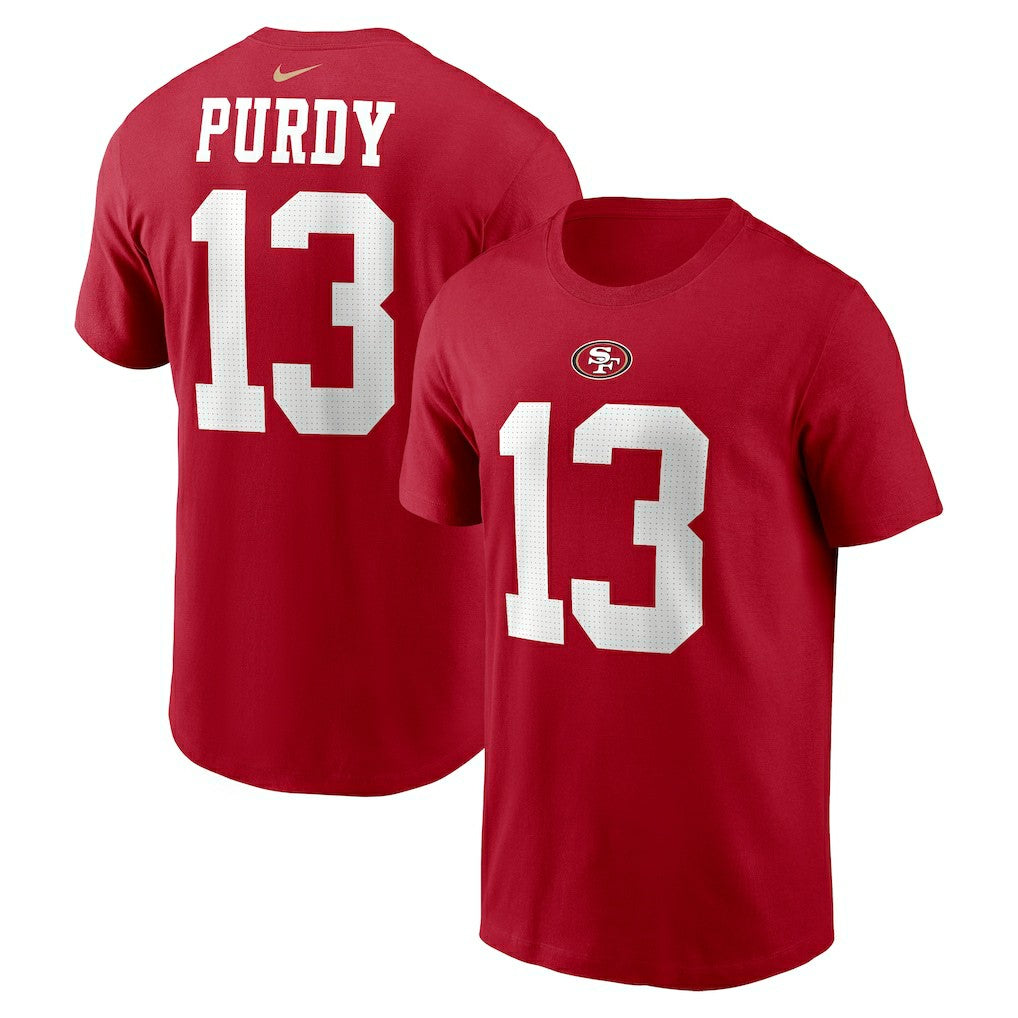 Brock Purdy San Francisco 49ers Youth Player Name & Number T-Shirt - Scarlet T-shirts