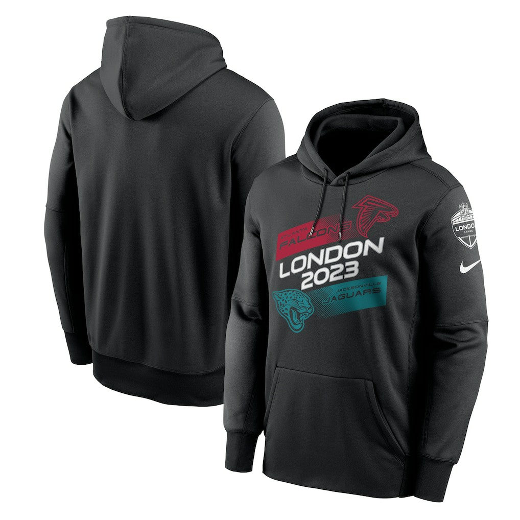 Atlanta Falcons vs. Jacksonville Jaguars 2023 London Game Pullover Hoodie - Black Hoodies
