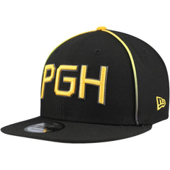 Pittsburgh Pirates New Era City Connect 9FIFTY Snapback Hat - Black Hats